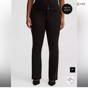 Torrid Studio black Trouser Slim Boot Ponte
Pant size 24